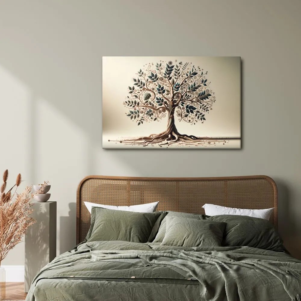 Quadro su tela – Albero della vita con dettagli delicati