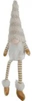 Gnomo Natale gambemolli 41 cm righe beige