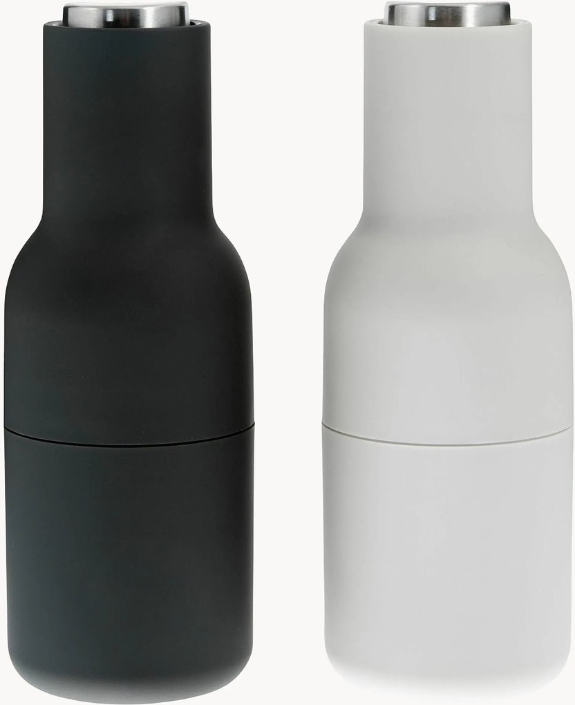 Set macina sale e pepe con coperchio in acciaio inossidabile Bottle Grinder, set da 2