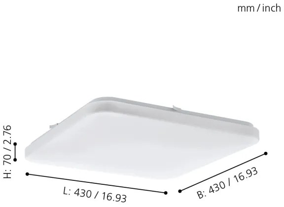 Eglo 97876 - Plafoniera LED FRANIA LED/33,5W/230V