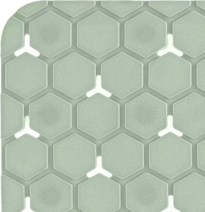 Tappeto bagno antiscivolo verde 54x54 cm Maya