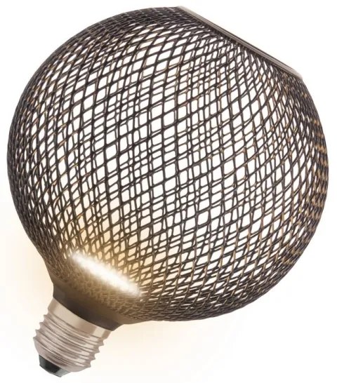 Lampadina LED DECOR FLAT G125 E27/3,5W/230V 2700K nero - Osram