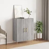 Credenza Grigio Sonoma 69,5x34x90 cm in Legno Multistrato 827714