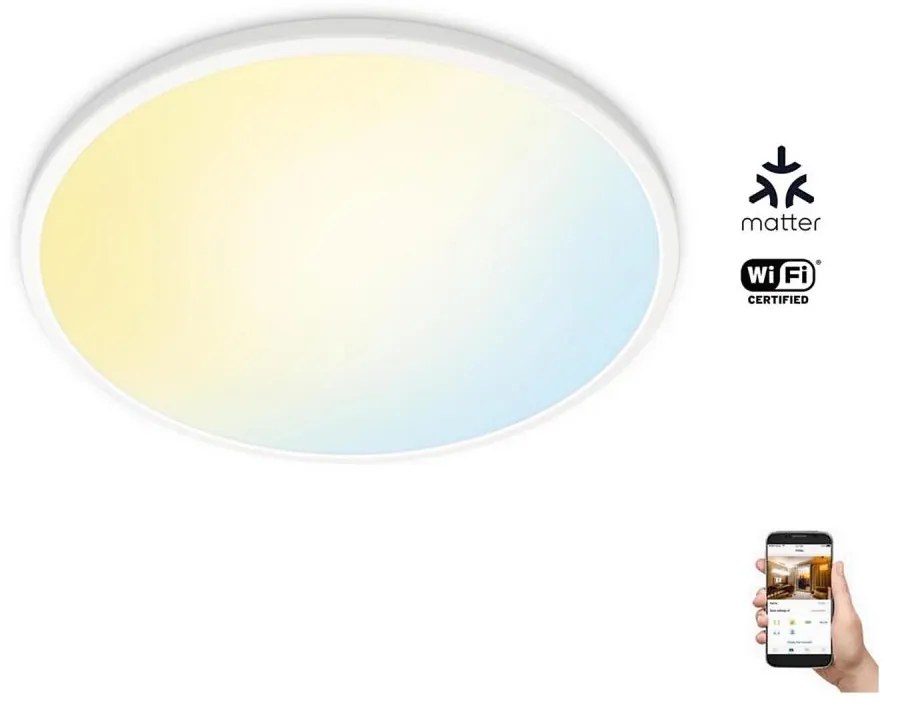 WiZ - Plafoniera LED dimmerabile SUPERSLIM LED/22W/230V Wi-Fi bianco