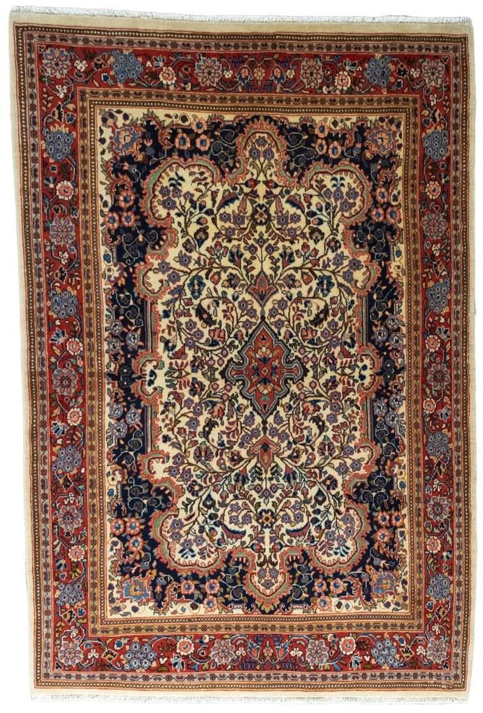 Sarouk Tappeto persiano 140x200 Beige (Iran) Annodato A Mano