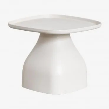 Tavolino Da Giardino Quadrato 50x50 Cm In Polipropilene Jubarri Gardenia Bianco & ↑38 Cm - Sklum