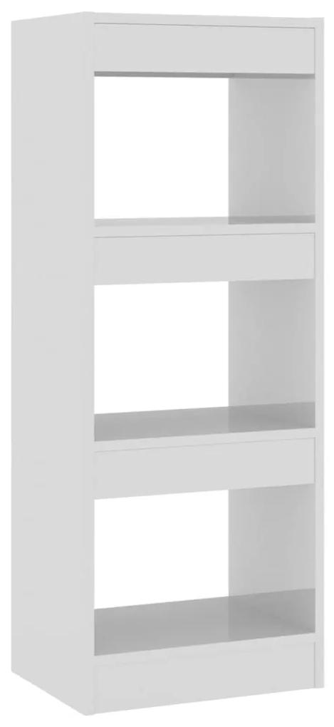 Libreria/divisorio bianco lucido 40x30x103 cm in truciolato