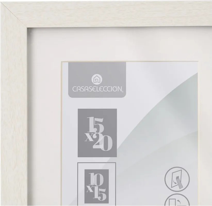 Cornice bianca verticale con sostegno/da appendere 17,5x22,5 cm Sencillo – Casa Selección