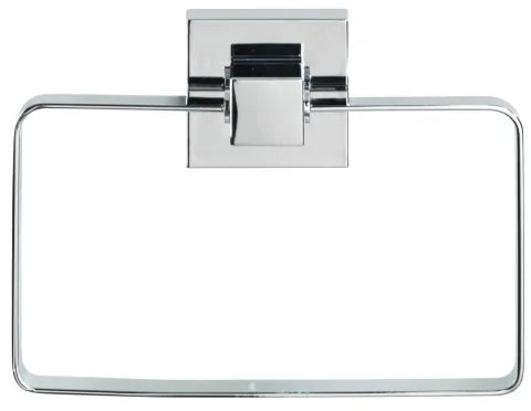 WENKO 22689100-Porta asciugamani VACUUM-LOC QUADRO ED 18,5x14 cm argento/lucido.cromo