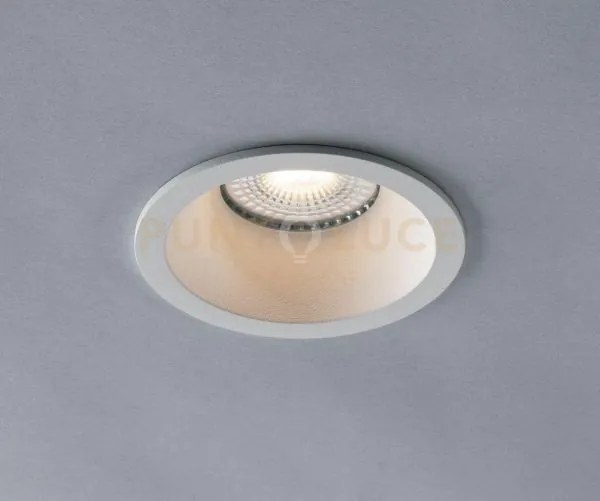 Faretto a incasso ayris bianco tondo 1 luce attacco gu10 8,5x10cm