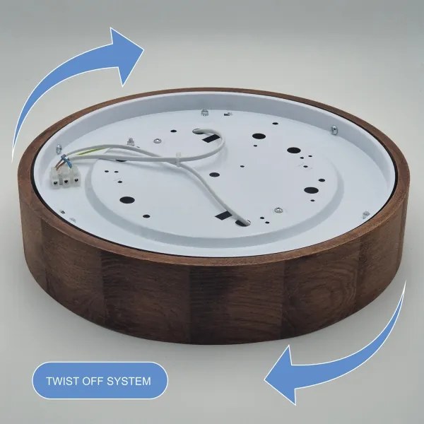 Brilagi - LED RGBW dimmerabile plafoniera CARVALHO 2xE27/15W/230V Wi-Fi rovere pr. 37,5