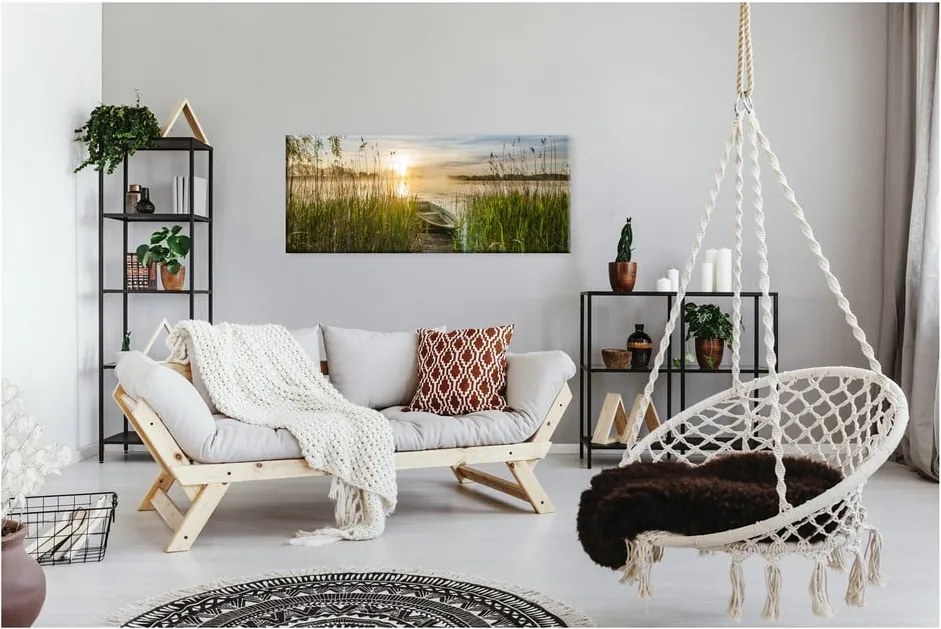 Immagine su tela, 125 x 50 cm Boat in the Grass - Styler