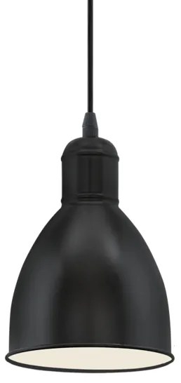 Eglo 55243 - Lampada a sospensione PRIDDY su cavo 1xE27/60W/230V, nera