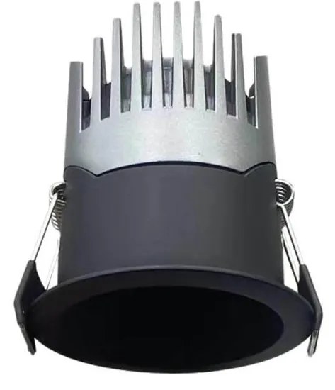 Faro LED da Incasso 10W Nero Ø65mm IP65 CCT UGR19 con driver Philips Colore Bianco Variabile CCT