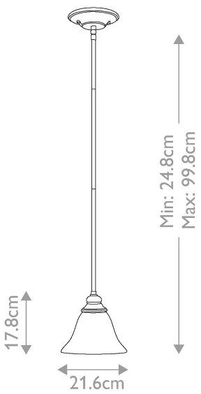 Hinkley HK-CELLO-P-A - Lampadario a sospensione con supporto rigido CELLO 1xE27/60W/230V