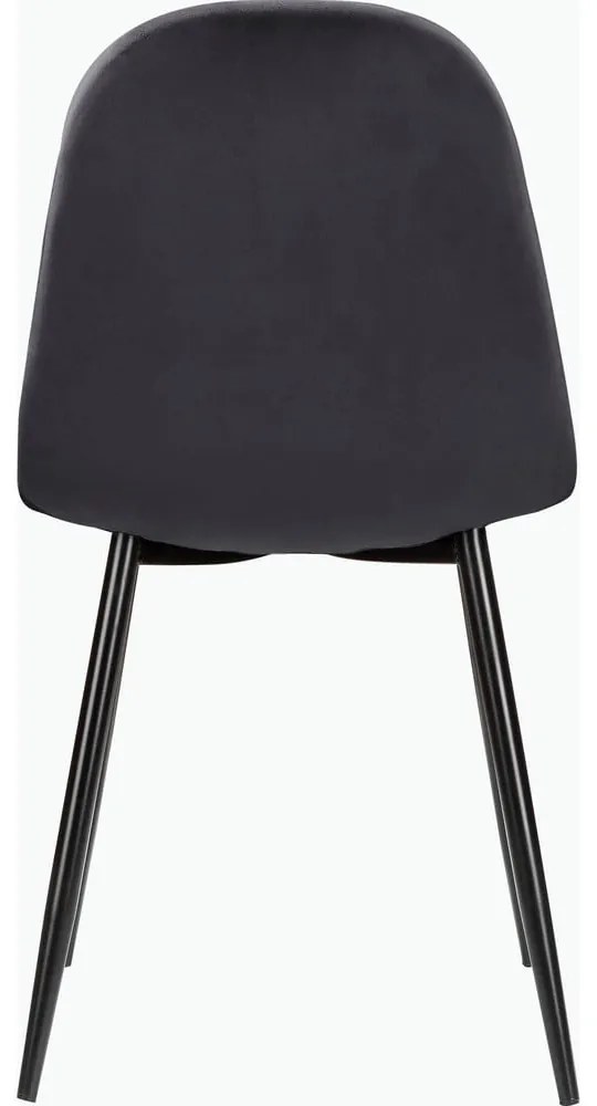 Sedie da pranzo grigio scuro in velluto set di 4 pz Monza - Støraa
