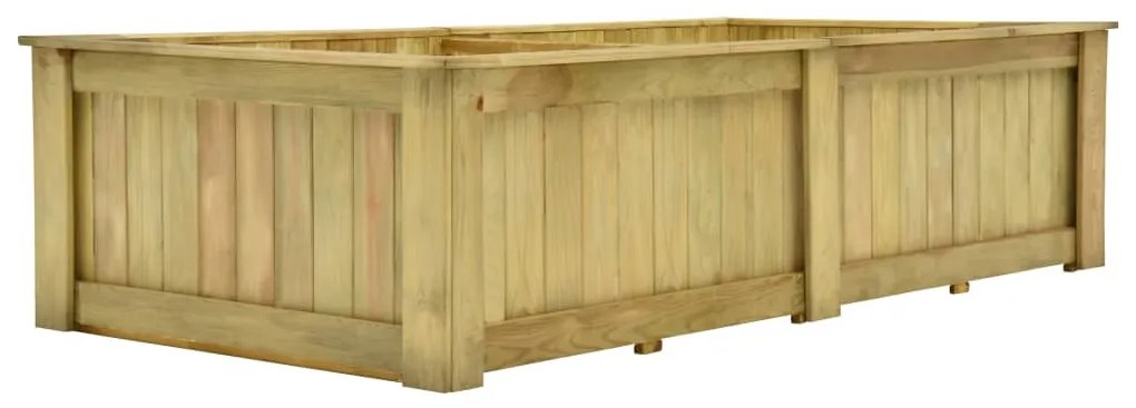 Fioriera Rialzata 196x100x50 Cm İn Legno Di Pino Impregnato /
