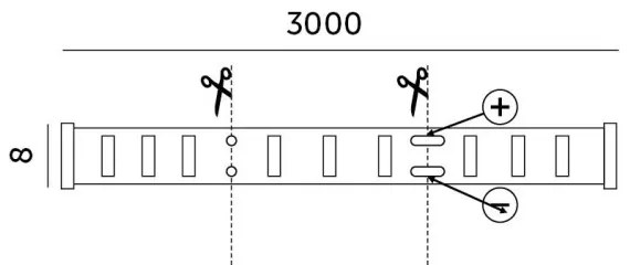 Striscia LED dimmerabile LUMOS 3m 25W 230V 3000K