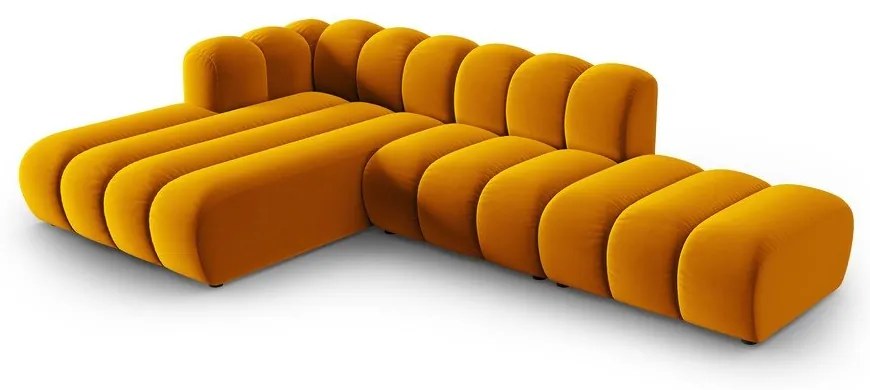 Divano angolare giallo ad angolo sinistro Lupine - Micadoni Home