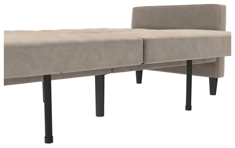 Divano beige in velluto 207 cm Presley - Støraa