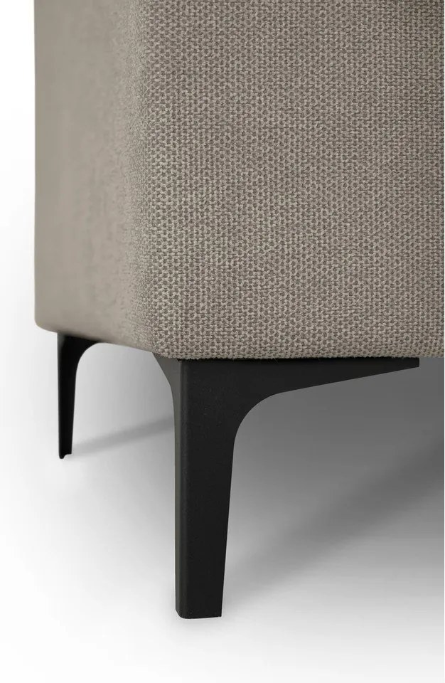 Divano angolare marrone chiaro (con penisola a sinistra/a U) con rivestimento in ciniglia Fabian – Scandic