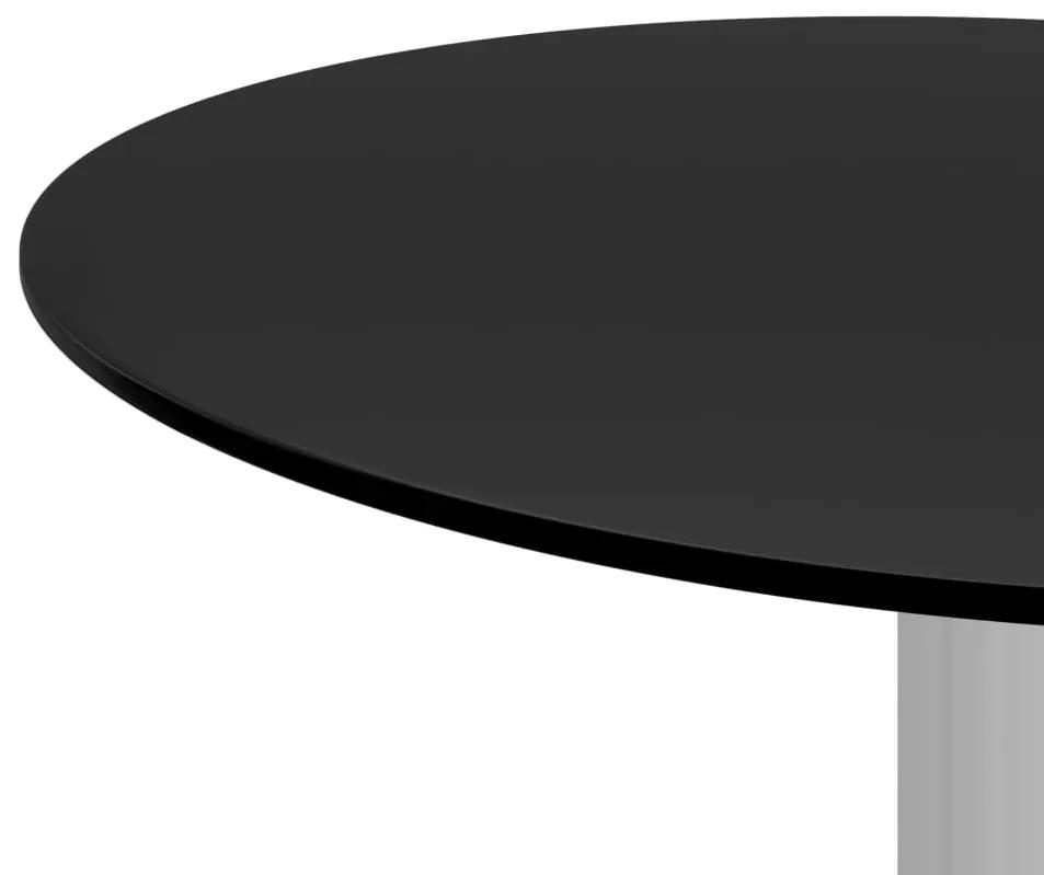 Tavolino da salotto nero 40 cm in vetro temperato