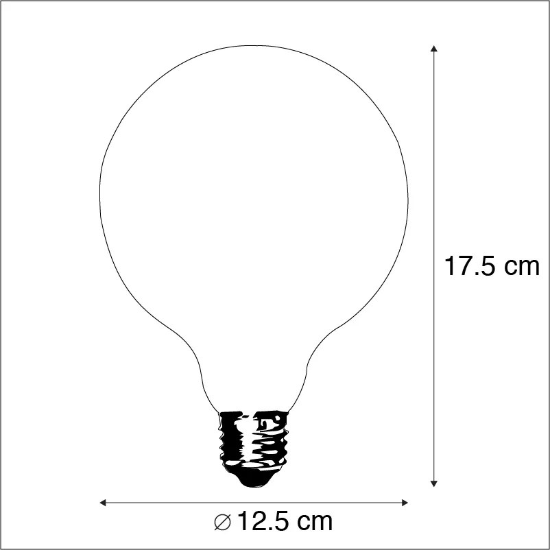 Lampada a filamento LED E27 dimmerabile G125 goldline 4.5W 470 lm 2100K