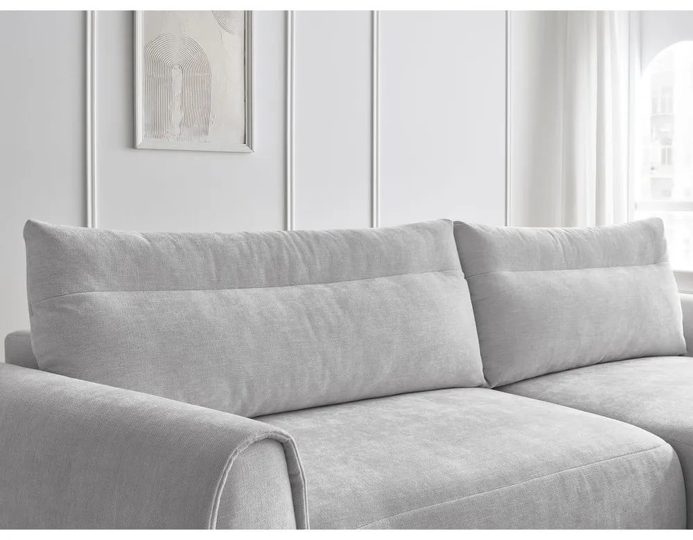 Divano angolare in grigio chiaro Aden – Bobochic Paris