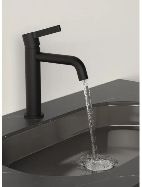 Sapho - Rubinetto del lavandino ICONIC 18,7 cm opaco nero