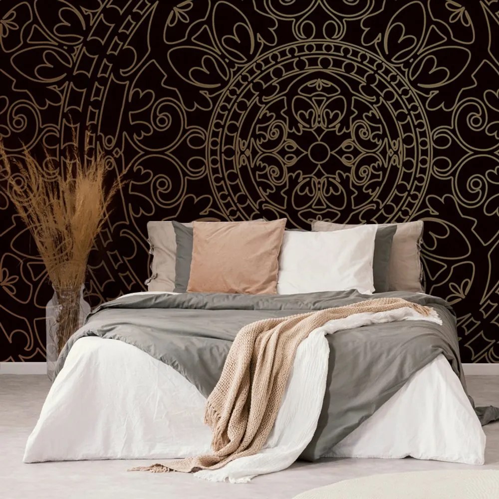 Carta da parati – Ornamento orientale dorato