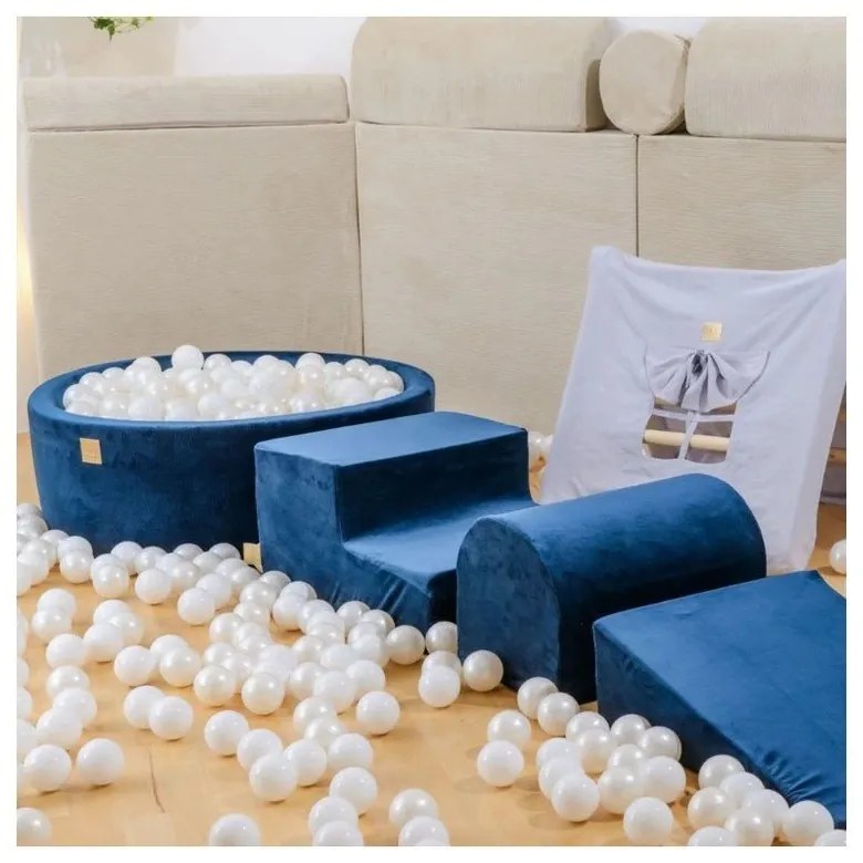 Gioco per psicomotricità grigio chiaro in velluto 3 pz altezza totale 30 cm 45x143 cm Montessori – Meowbaby