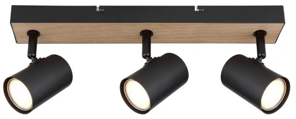 Globo 57911-3BW - Faretto ROBBY 3xGU10/35W/230V nero/marrone