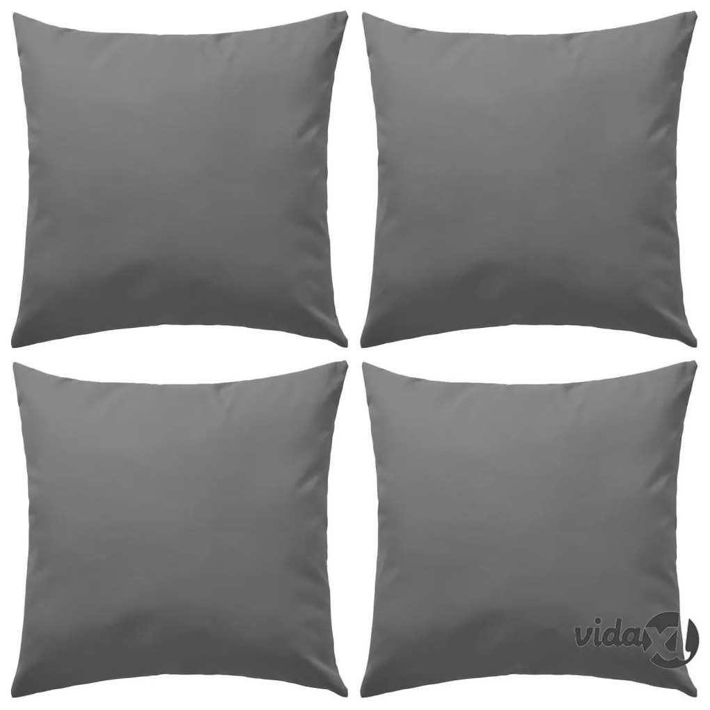 vidaXL Cuscini da Esterno 4 pz 45x45 cm Grigi