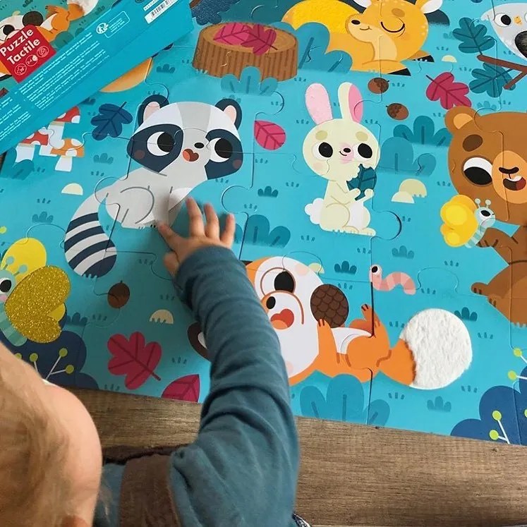 Puzzle Tattile - Gli Animali della Foresta - 20 pezzi