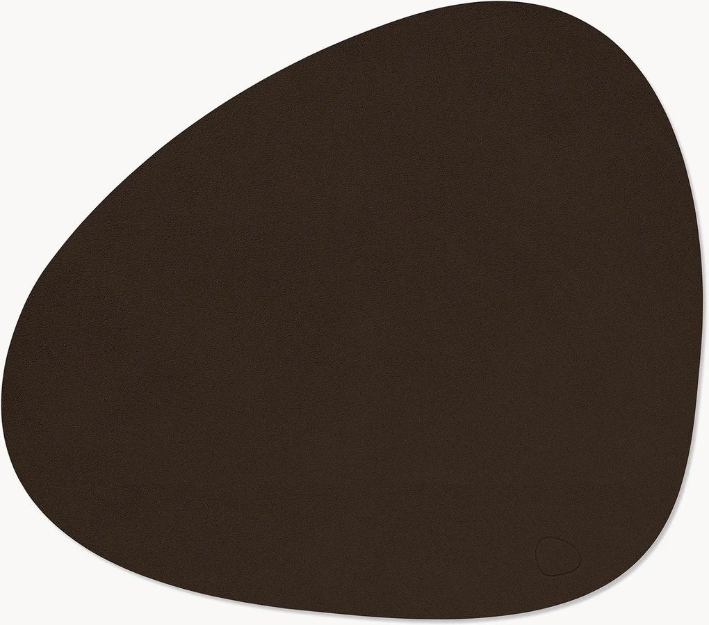 Set di 4 tovagliette americane in pelle fatte a mano Curve