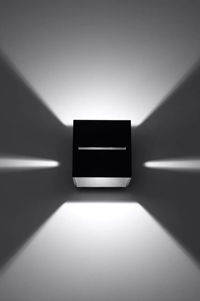 Applique da Parete in Alluminio LOBO G9 Nera Bidirezionale da interno