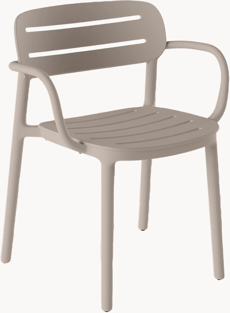 Set di 2 sedie da pranzo da giardino Croisette con braccioli