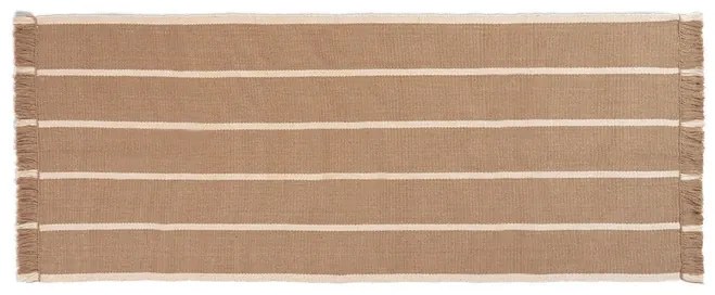 Calm Kelim Runner 80x200 Dark Sand/Off-White - Ferm Living