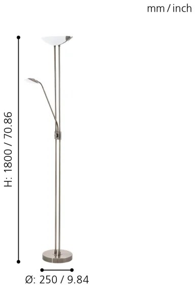Eglo 93876 - Lampada LED dimmerabile BAYA 1 LED/20W + LED/2,5W bronzo