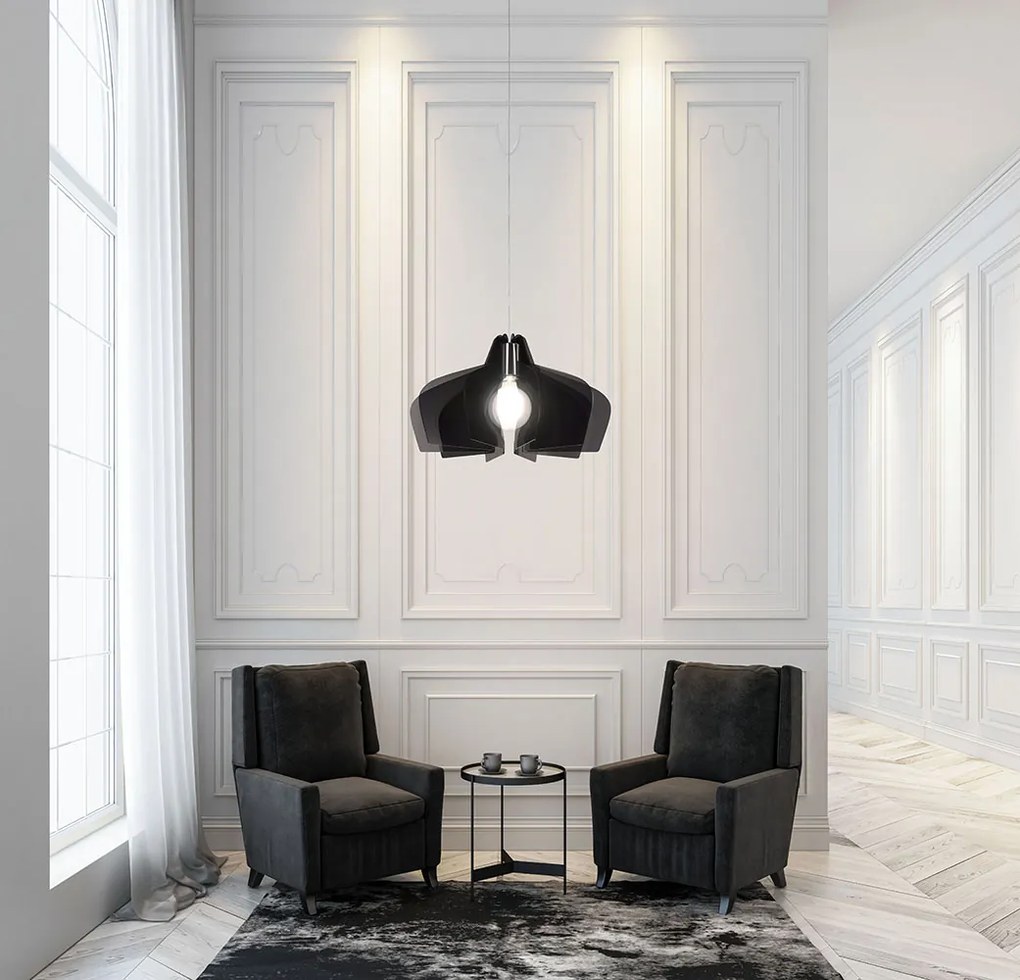 Sospensione Moderna Bellatrix 1 Luce In Metacrilato Fume' Space Collection