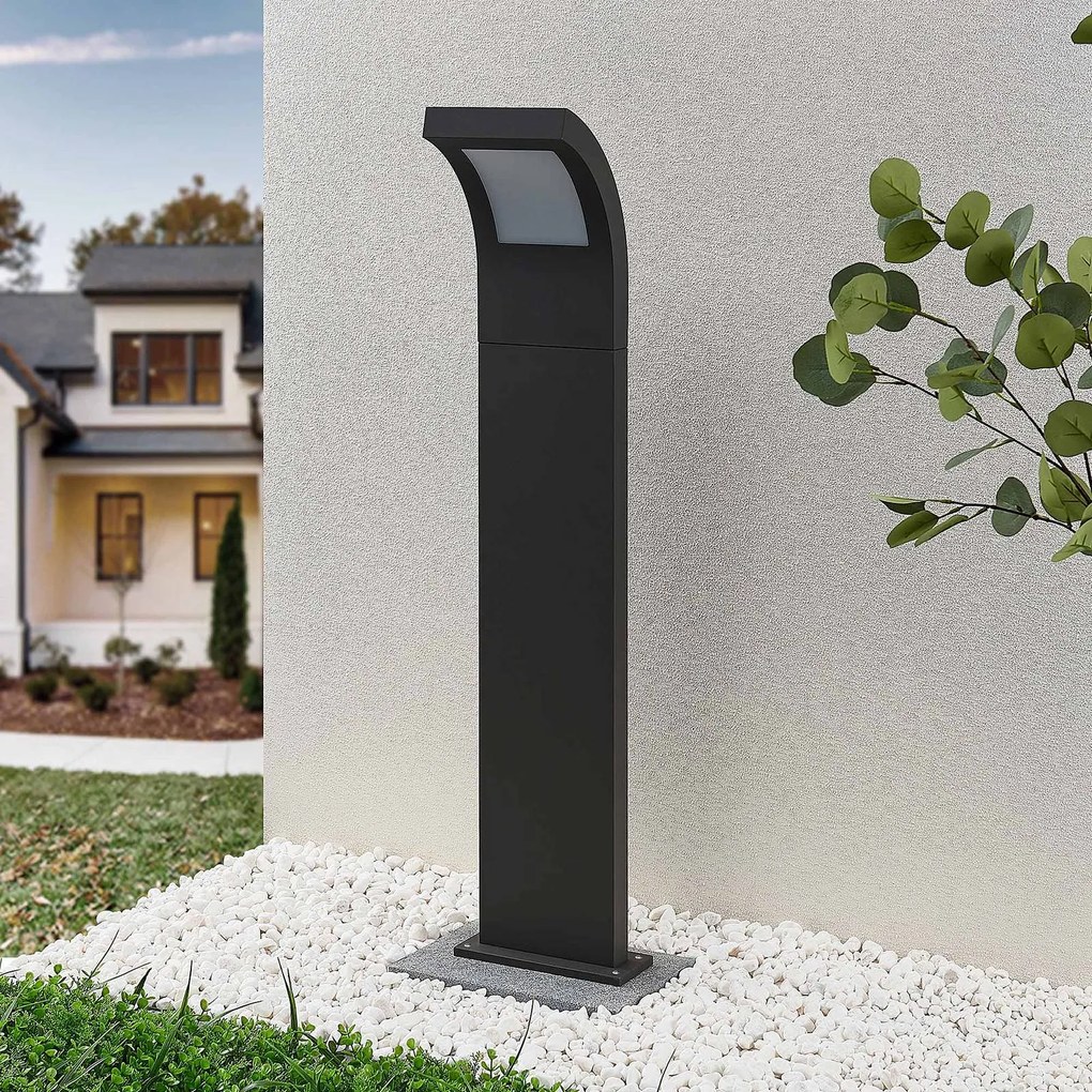 Lampioncino da giardino Advik Arcchio, Nero, Alluminio, Moderno, Lampada LED da esterni