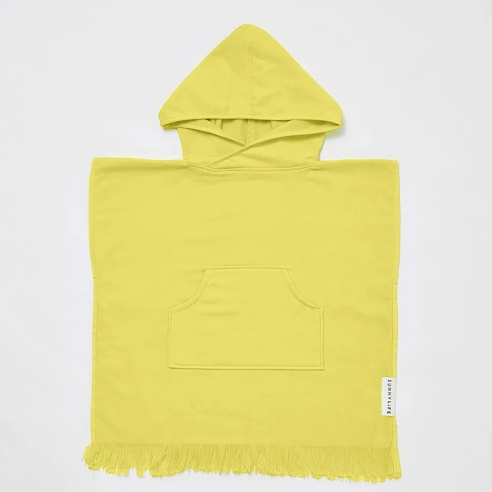 Asciugamano in cotone giallo con cappuccio 62x63 cm Checkerboard - Sunnylife