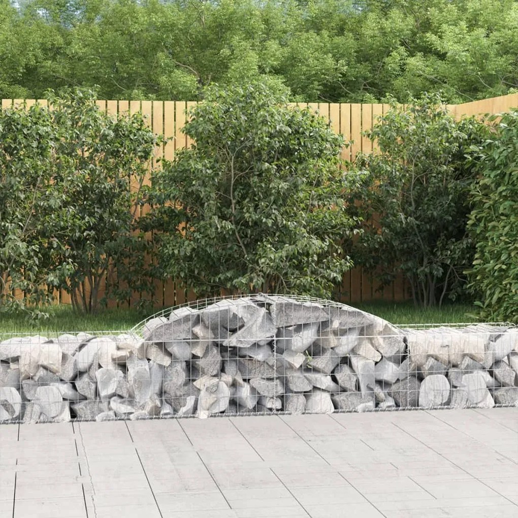 Cesti Gabbioni Ad Arco 9 Pz 300x50x40/60 Cm Ferro Zincato /