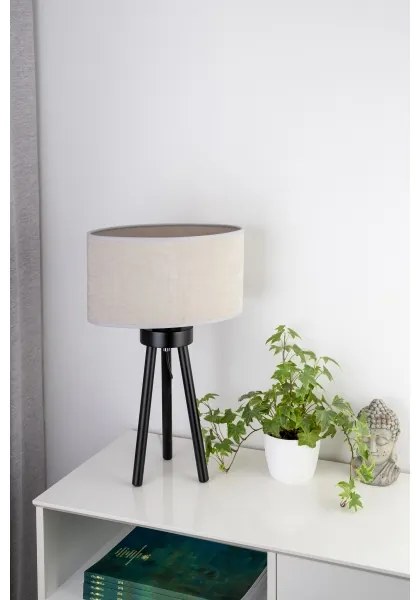 Duolla - Lampada da tavolo OVAL 1xE27/15W/230V diametro 30 cm grigio