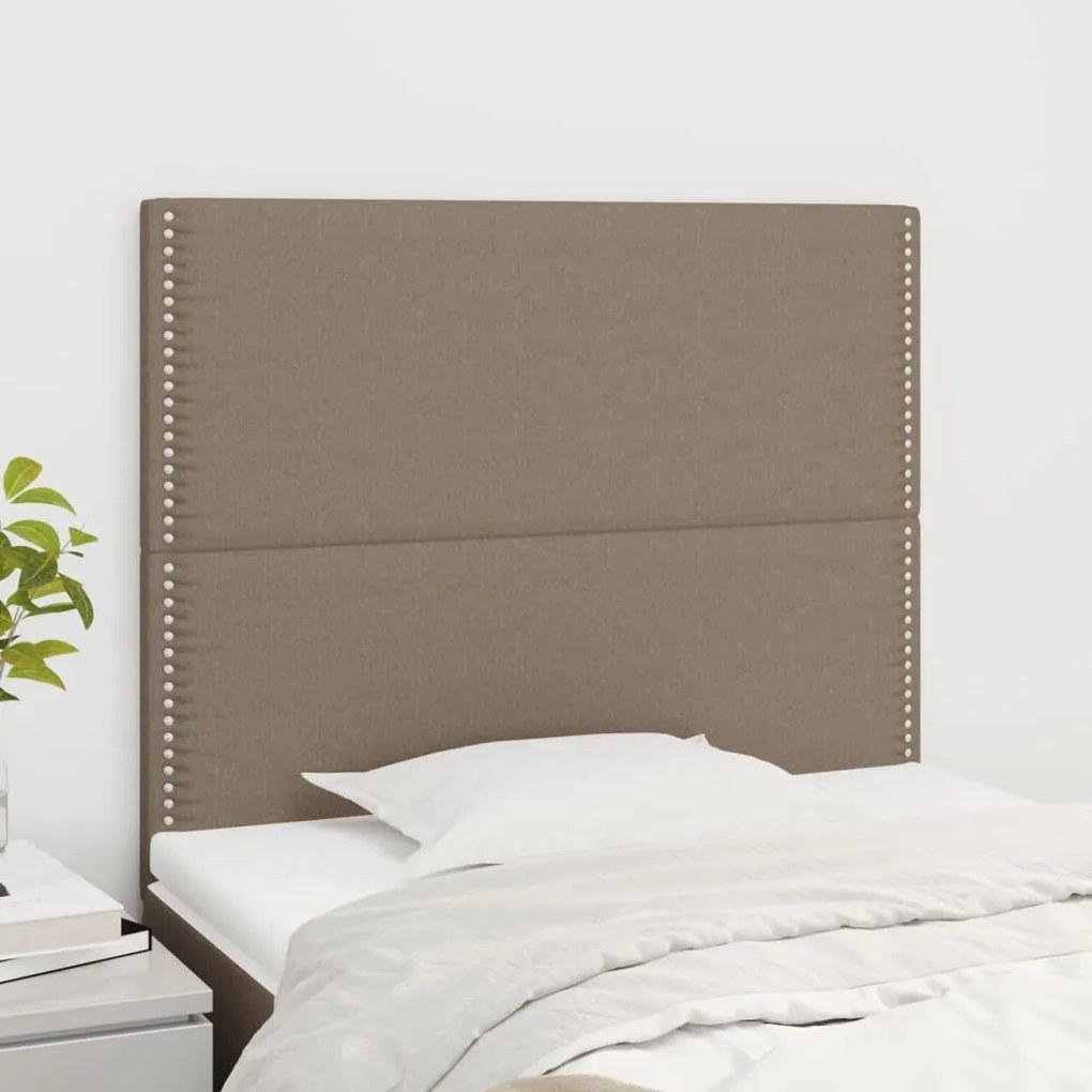 Testiera 2 Pz Tortora 90x5x78/88 Cm İn Tessuto /