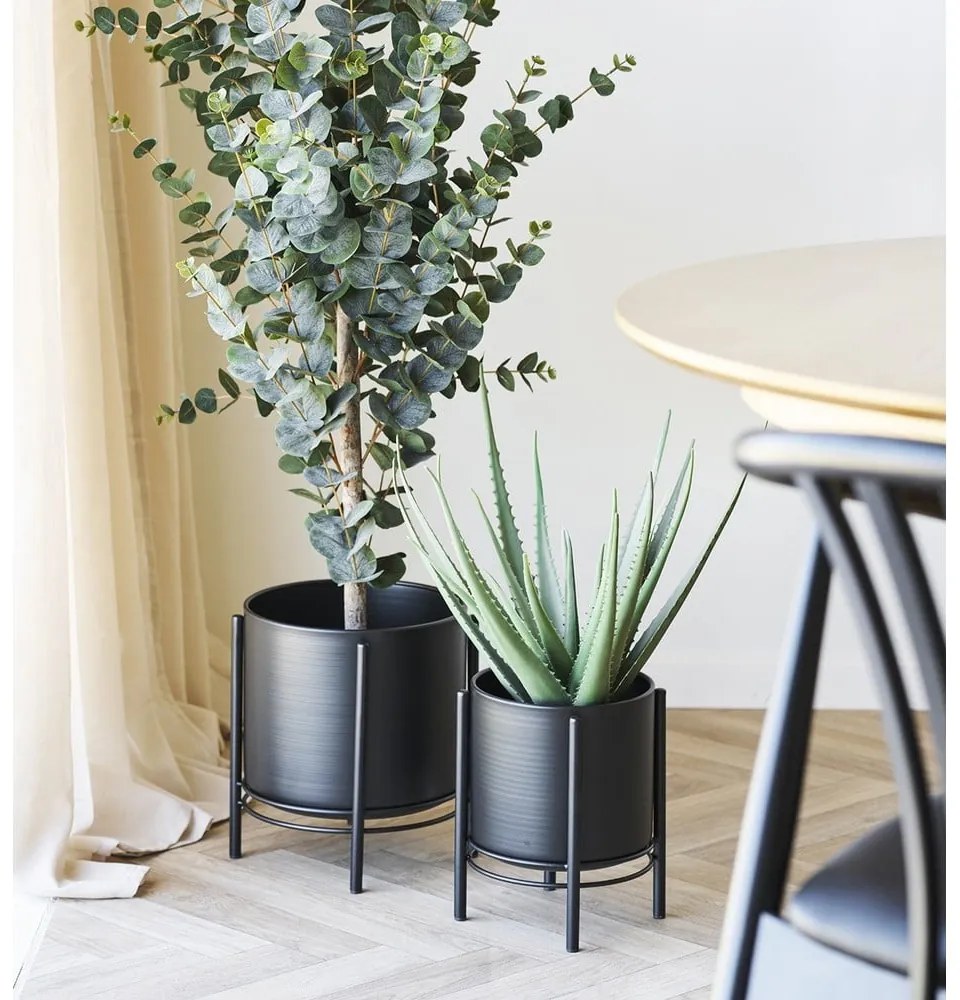 Set di coprivaso in metallo 2 pz ø 25 cm Svarta – House Nordic