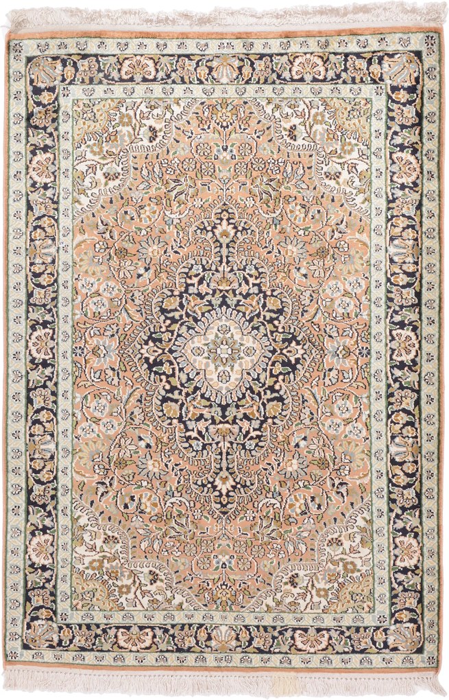 Cashmere Silk Tappeto 80 x 120 (Indian) Annodato A Mano