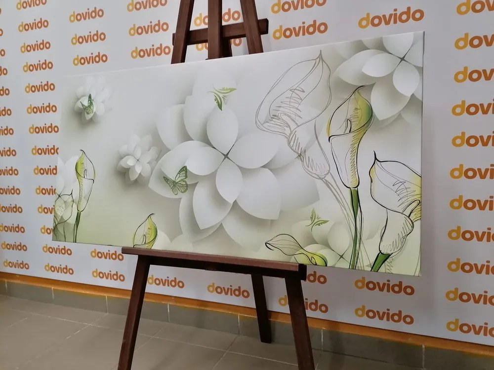 Quadro su tela – Fiori astratti