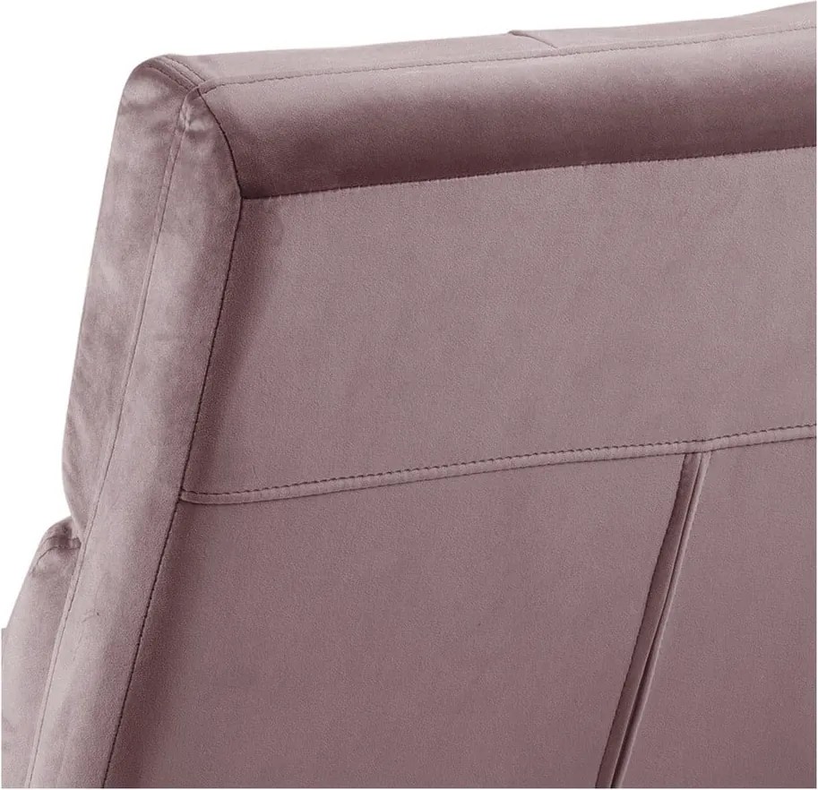 Poltrona rosa con rivestimento in velluto Alba – Actona