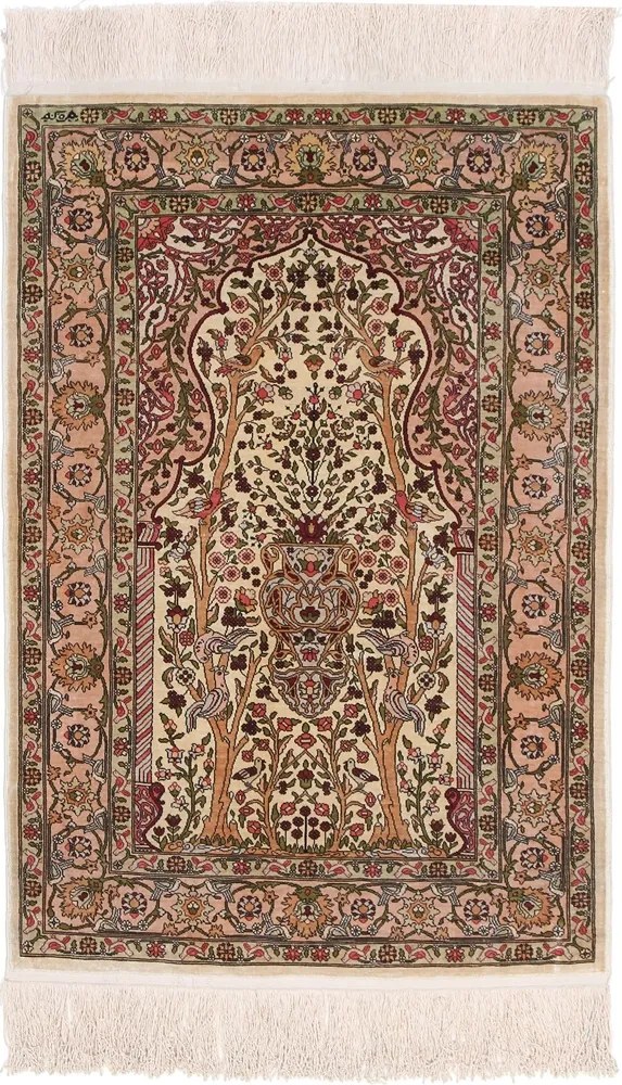 Hereke Tappeto 100x70 (Tacchino) Annodato A Mano